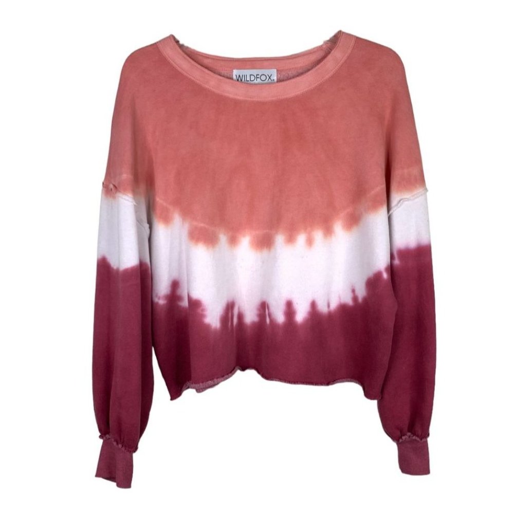Wildfox Olivia Balloon Sleeve Sweatshirt Ruby Dove